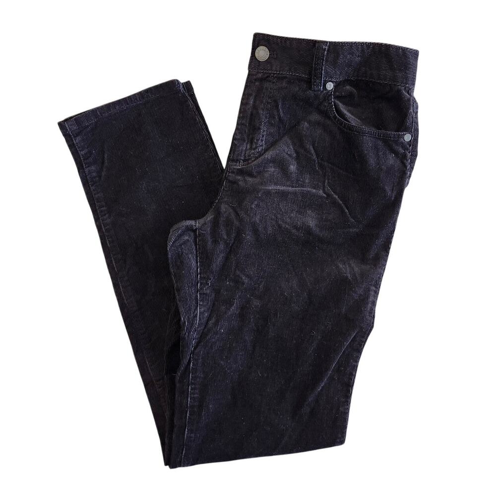 Talbots Size 6 Signature Corduroy Jeans Black Straight Soft Dress